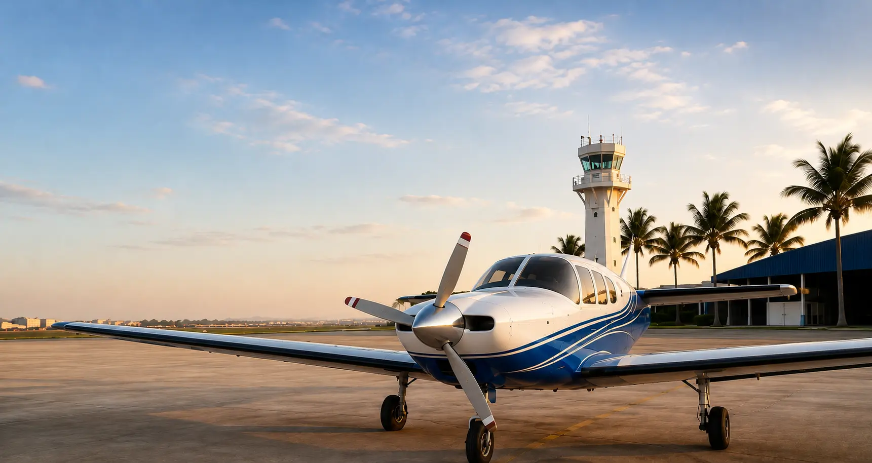 Avioneta sobre Cancun junto a la costa caribena