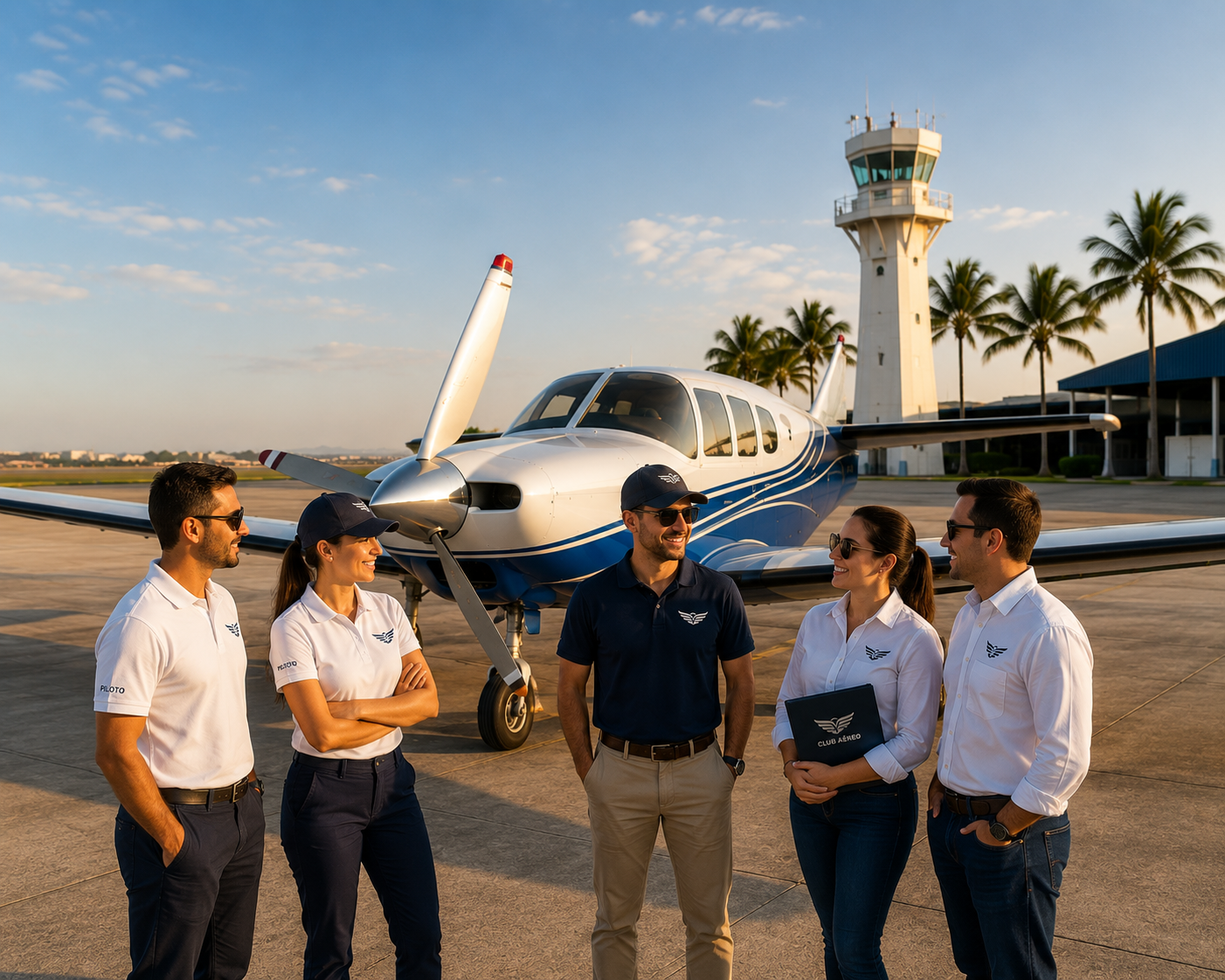 Comunidad del Club Aereo Peninsular en plataforma aeronautica